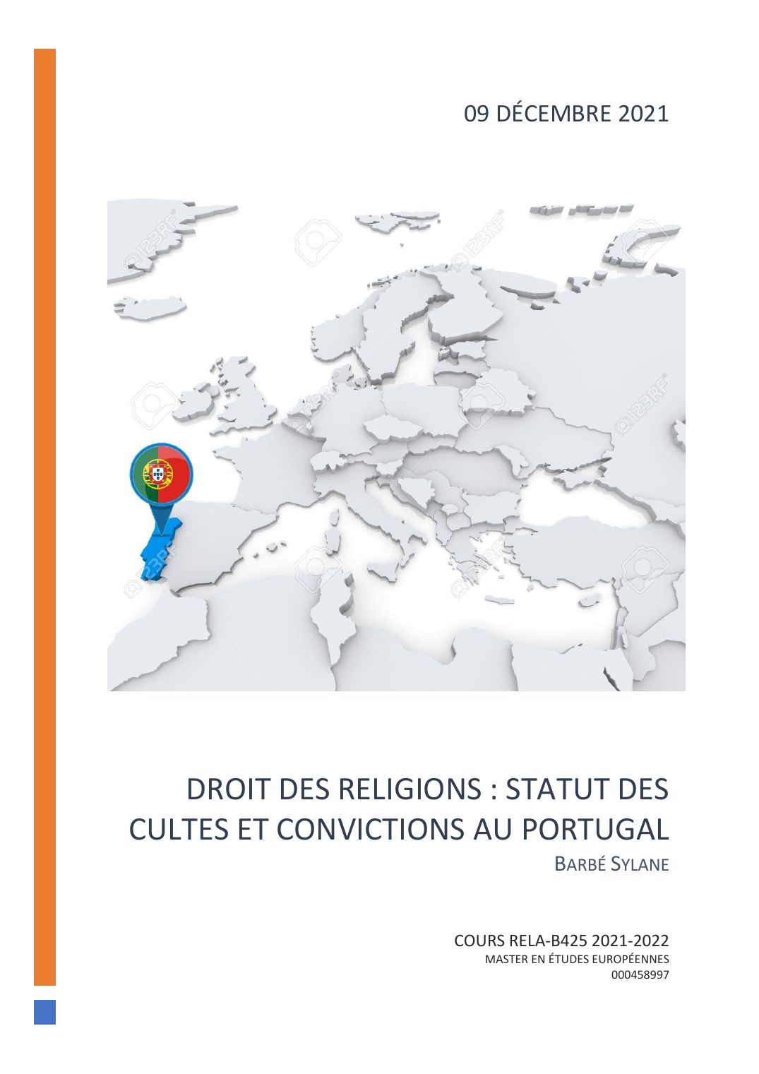 Prévisualisation du document Statut des cultes au Portugal