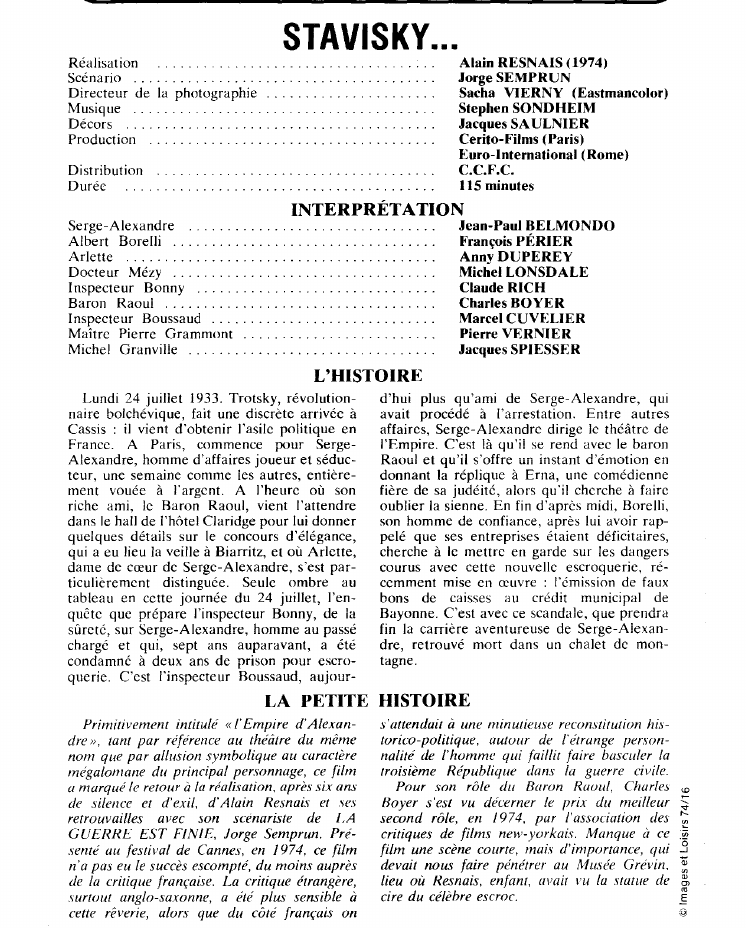 Prévisualisation du document STAVISKY...