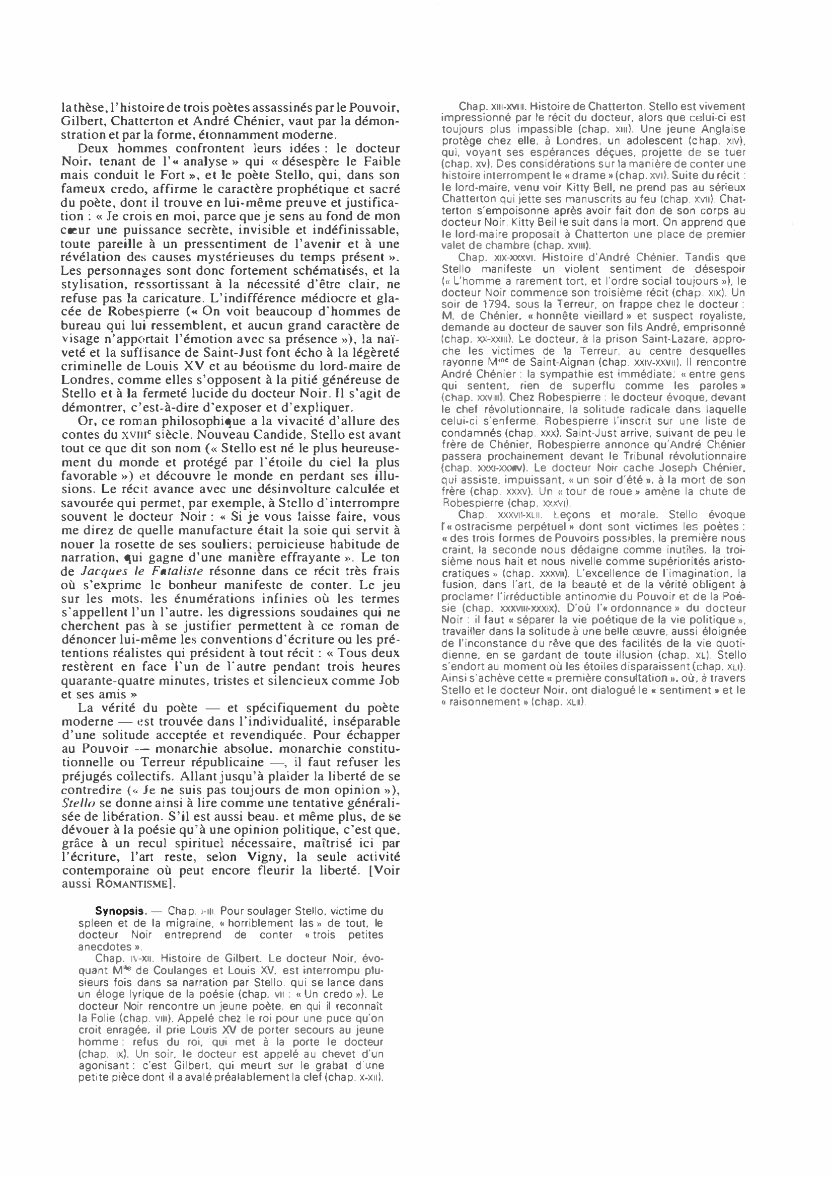 Prévisualisation du document Stello de Vigny  (résumé)