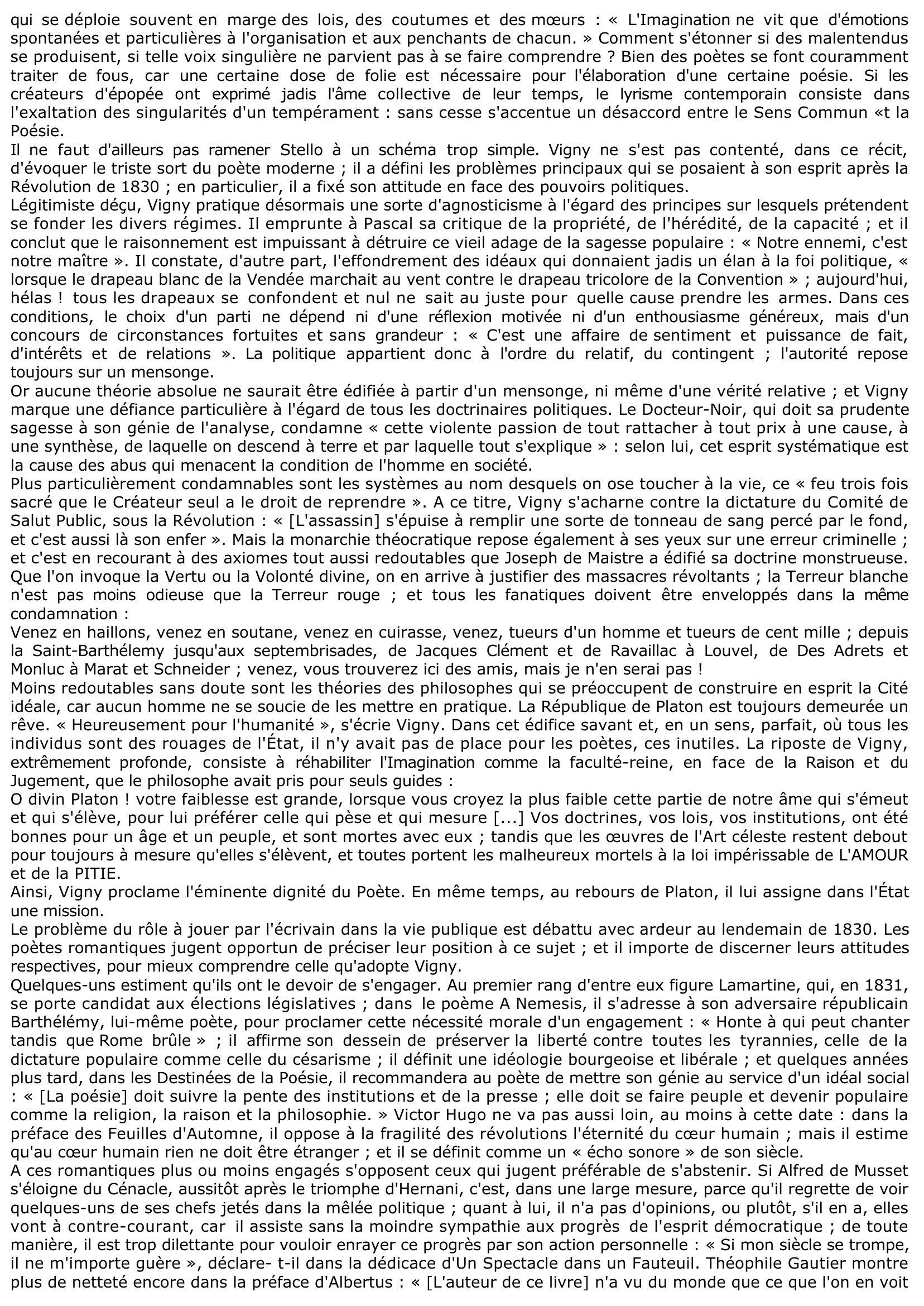 Prévisualisation du document Stello et Chatterton d'Alfred de Vigny: Détresse et poésie