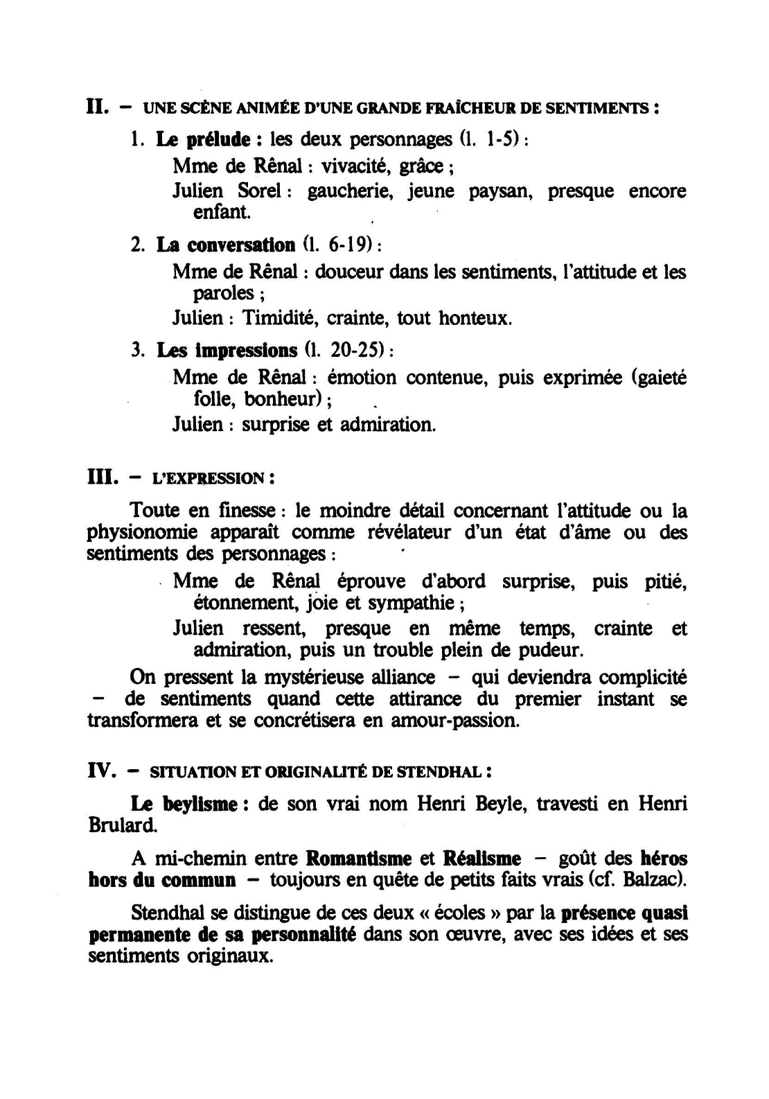 Prévisualisation du document STENDHAL : Le Rouge et le Noir (I, 6) : PREMIERS REGARDS, PREMIER BONHEUR