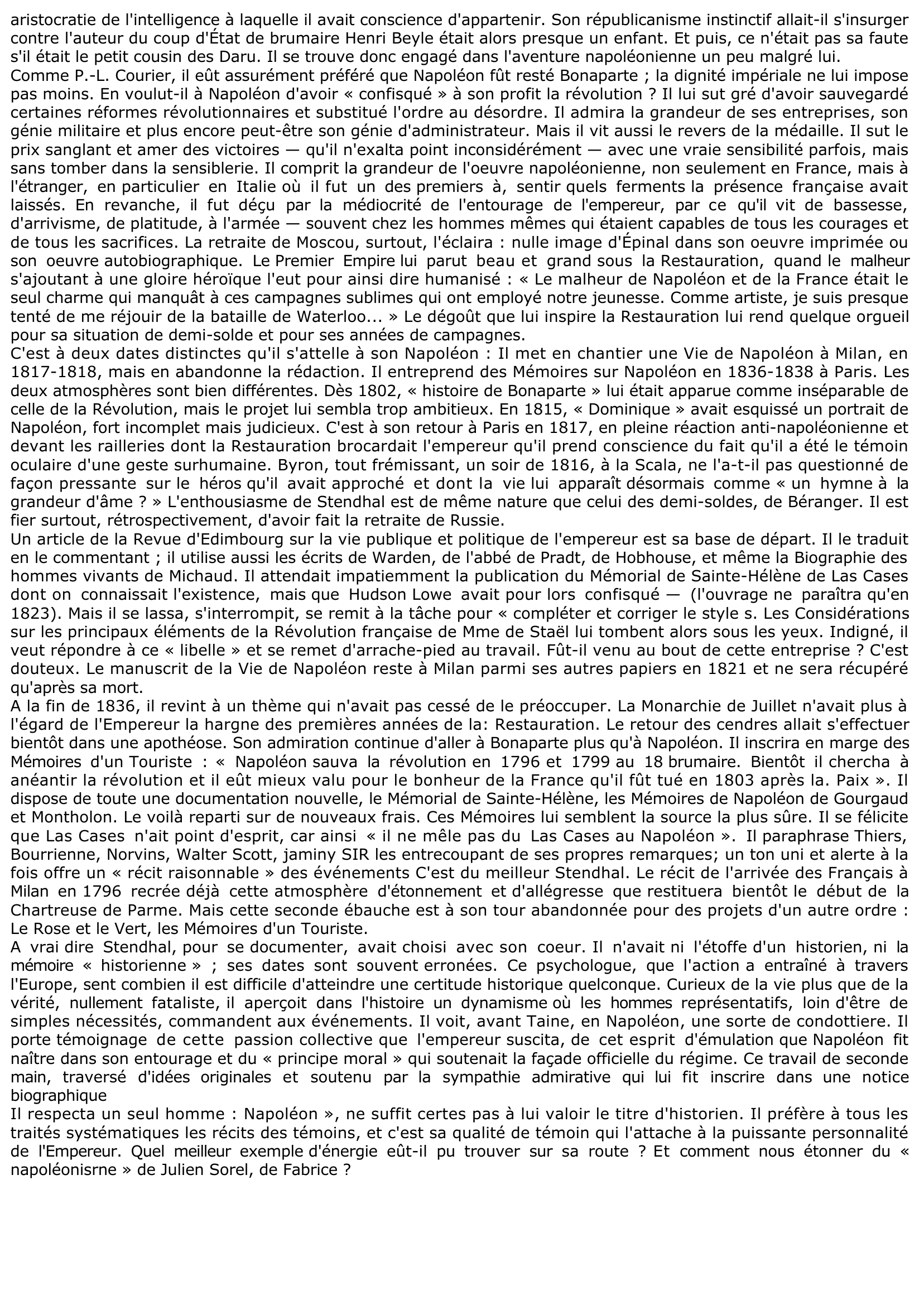 Prévisualisation du document STENDHAL: ROME, NAPLES ET FLORENCE (1817 et 1826) PAGES D'ITALIE (1818-1828) NAPOLÉON (1817-1838) - ANALYSE D'OEUVRES