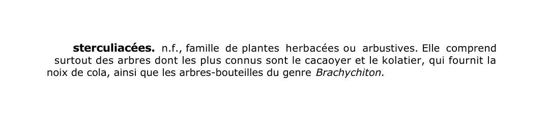 Prévisualisation du document sterculiacées.