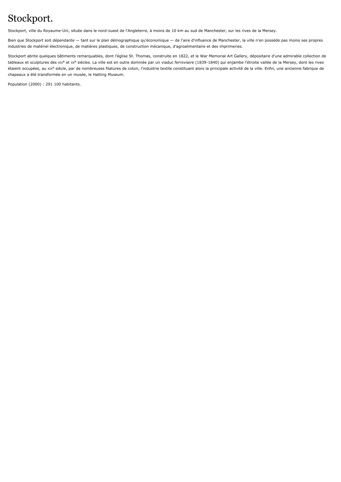 Prévisualisation du document Stockport.