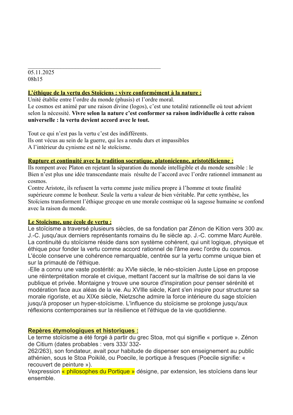 Prévisualisation du document Stoïcisme