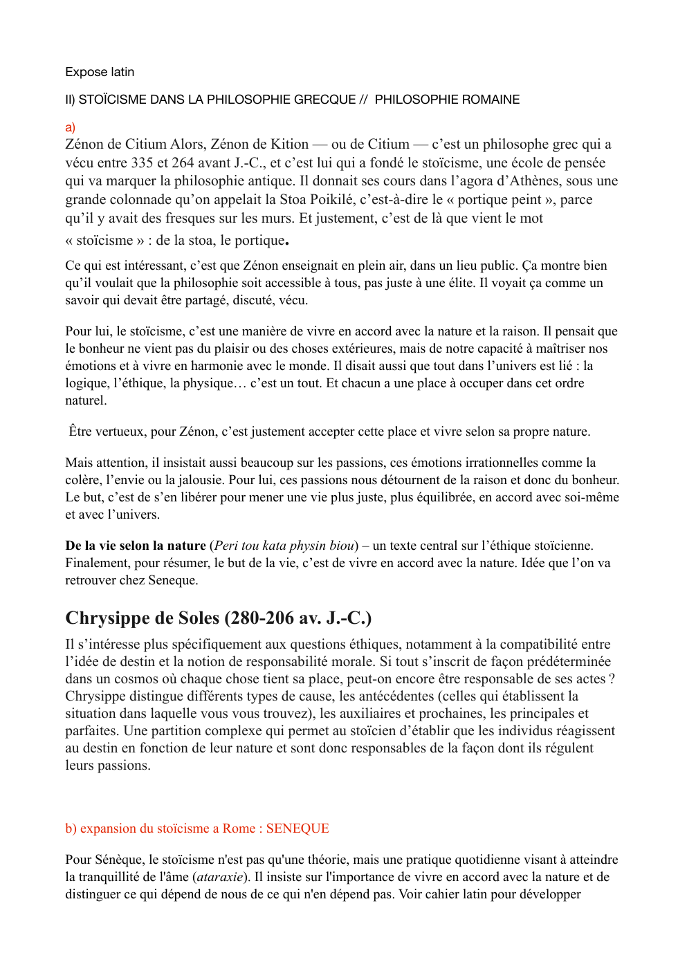 Prévisualisation du document Stoïcisme dans la philosophie grecque/romaine