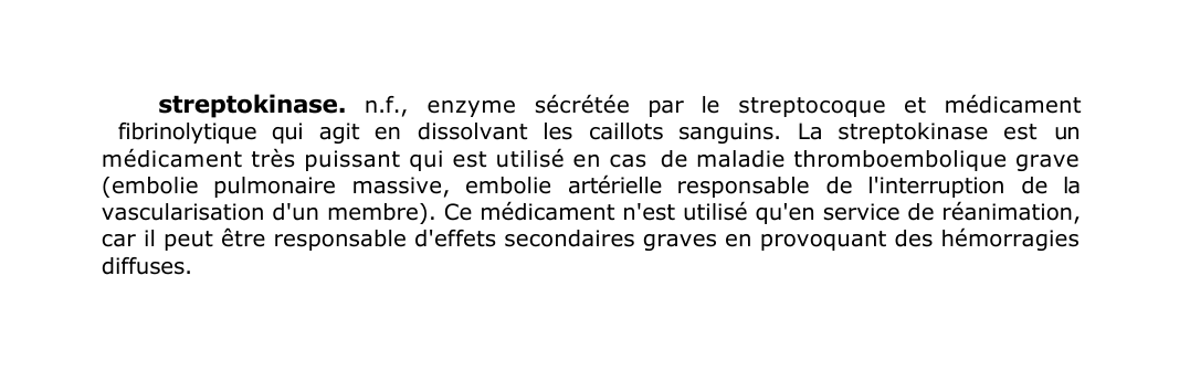 Prévisualisation du document streptokinase.