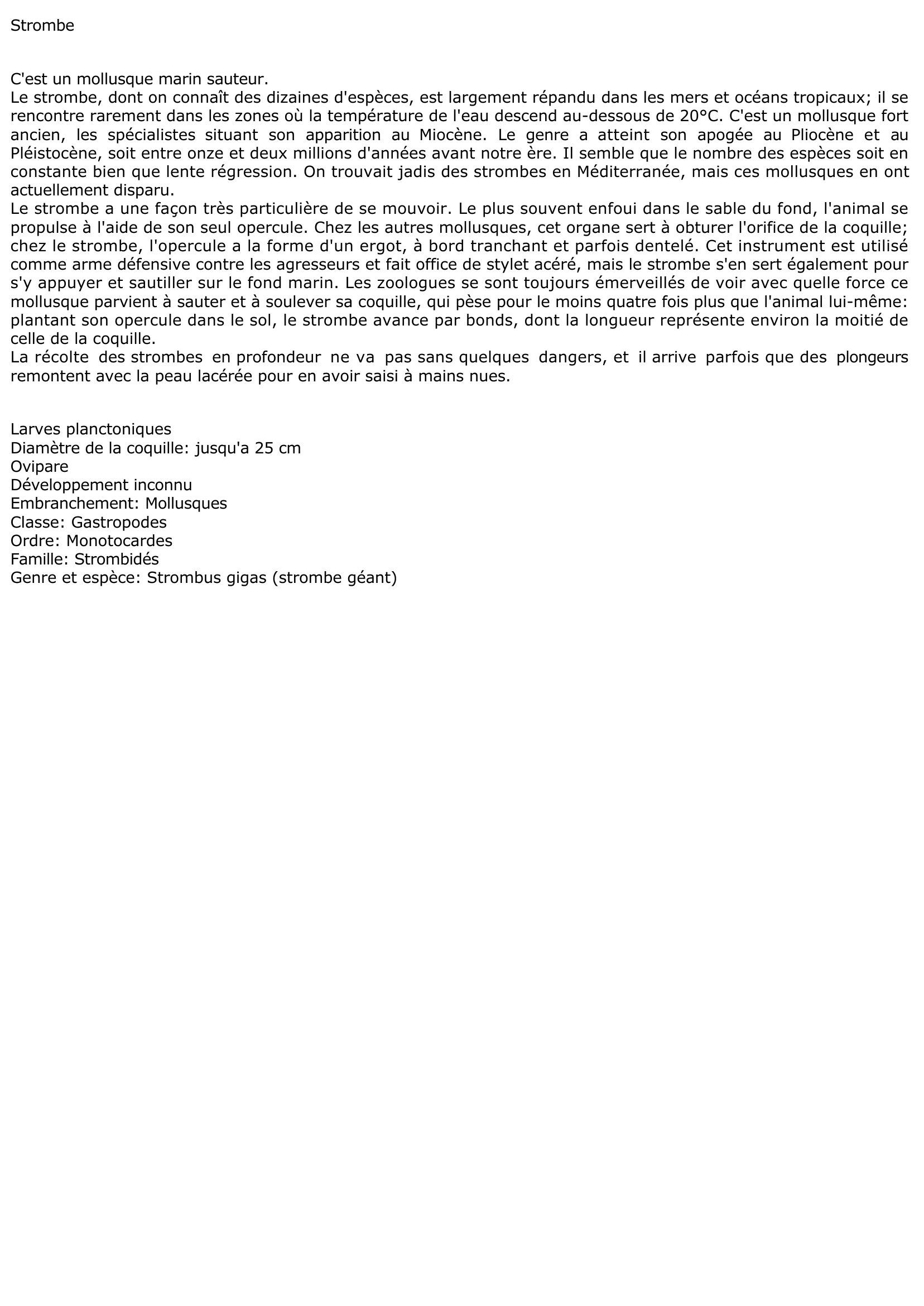 Prévisualisation du document Strombe