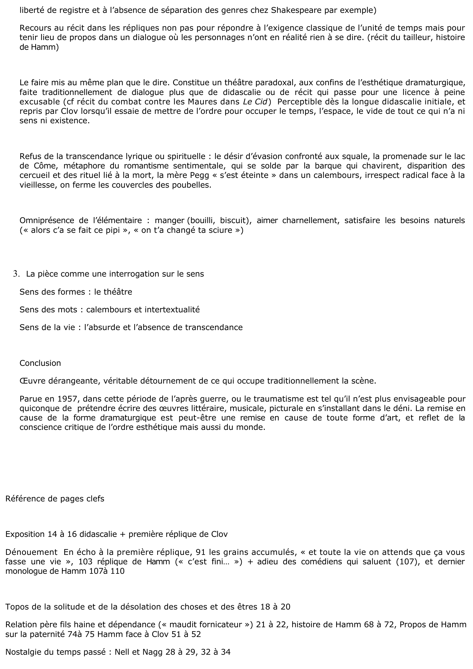 Prévisualisation du document Structure de Fin de Partie de Beckett