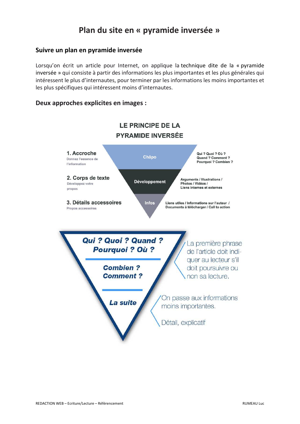 Prévisualisation du document Structure d'un texte en "pyramide inversée".