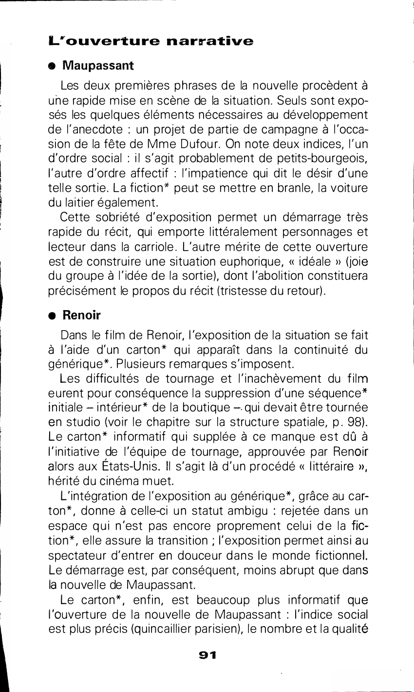 Prévisualisation du document Structure narrative dans Une partie de Campagne (Maupassant et Renoir)