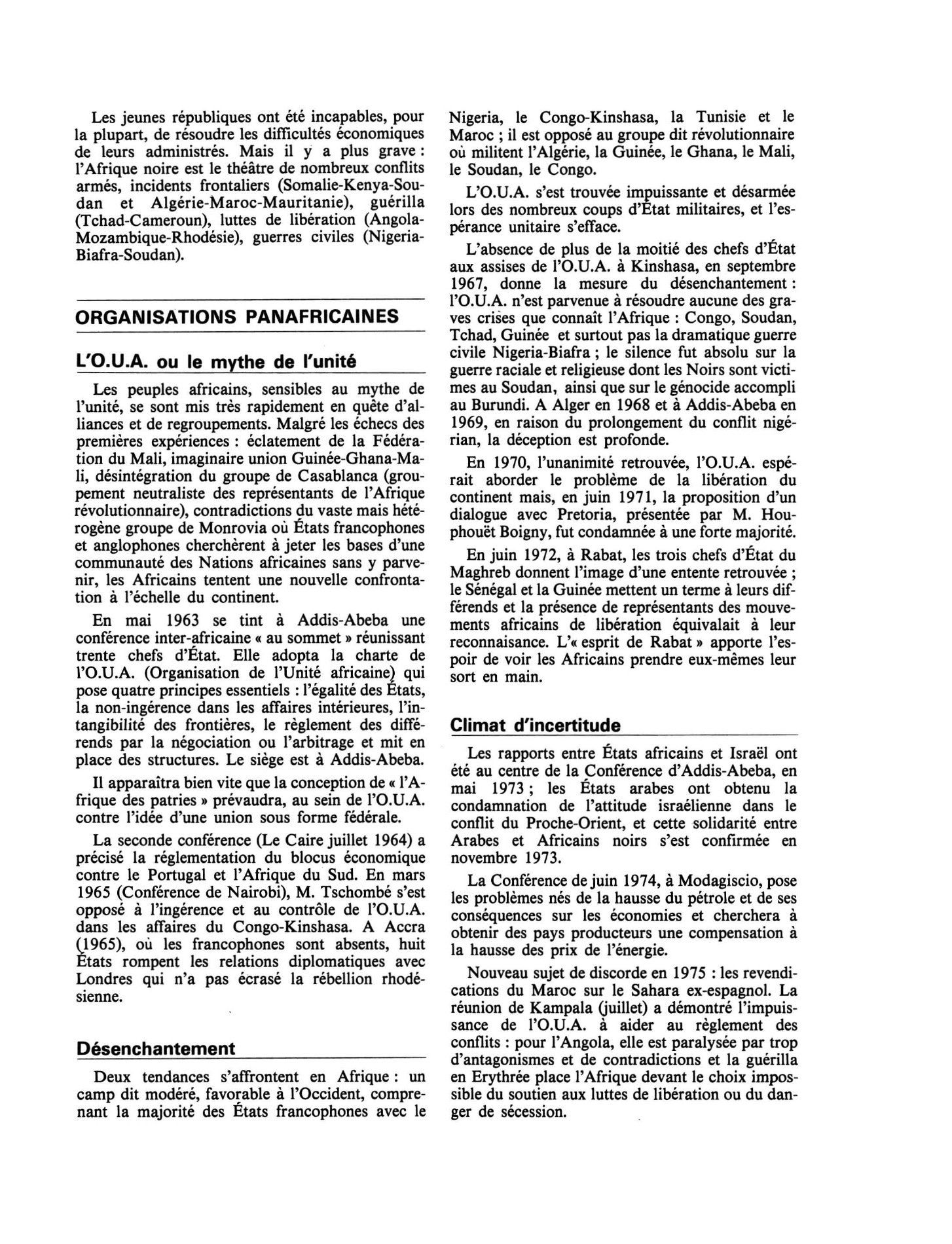 Prévisualisation du document Structures africaines, Afrique du nord, Afrique noire d'expression française de 1944 à 1977 (histoire)