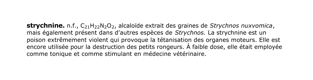 Prévisualisation du document strychnine.