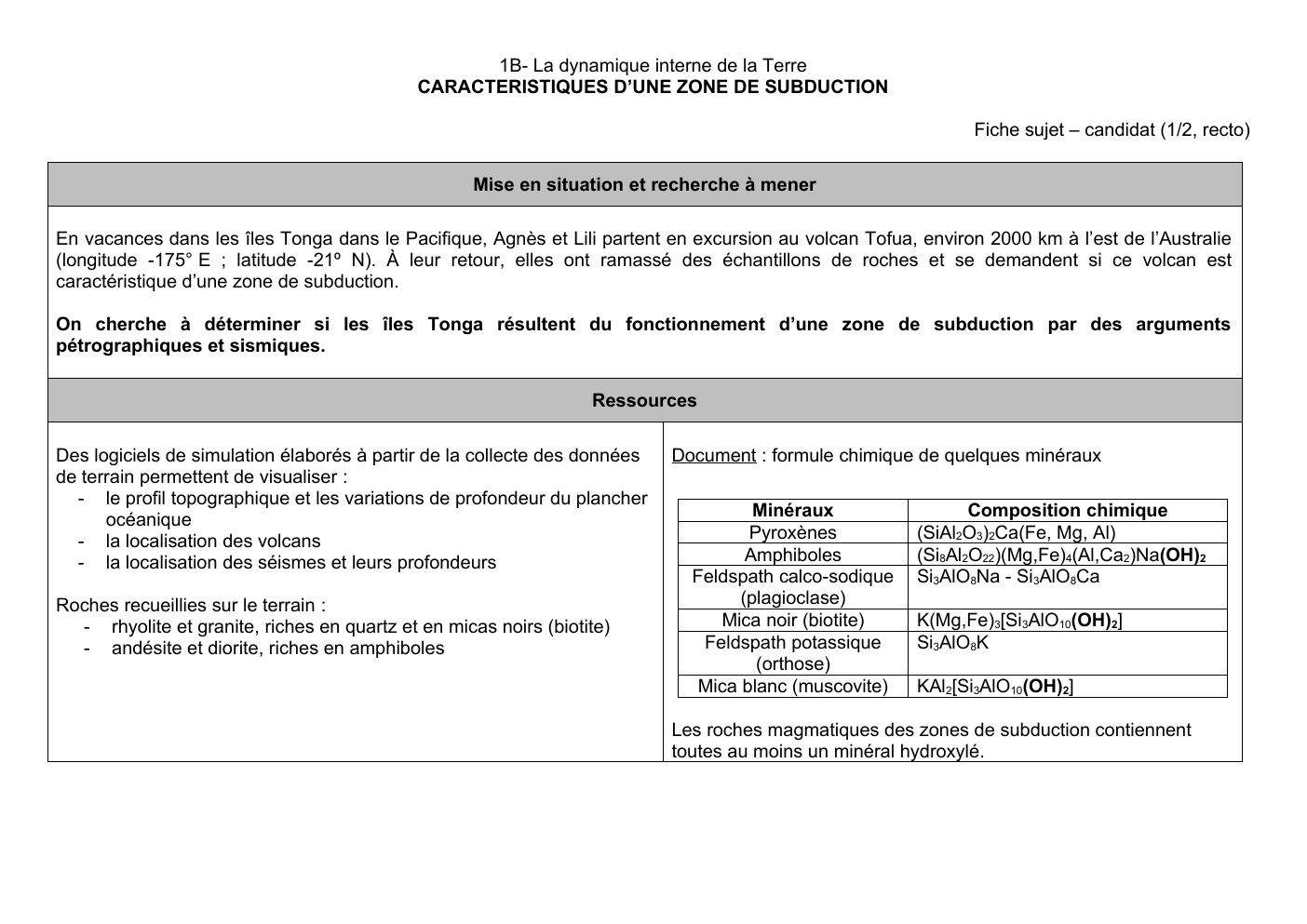 Prévisualisation du document SUBDUCTION