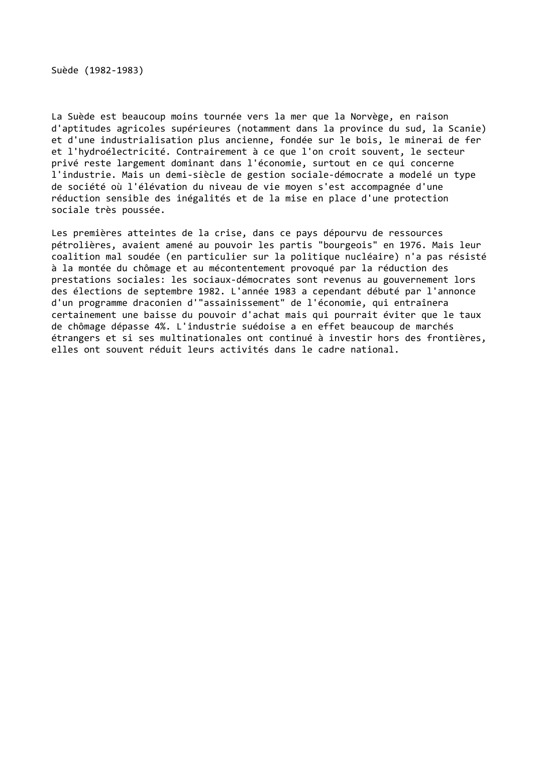 Prévisualisation du document Suède (1982-1983)