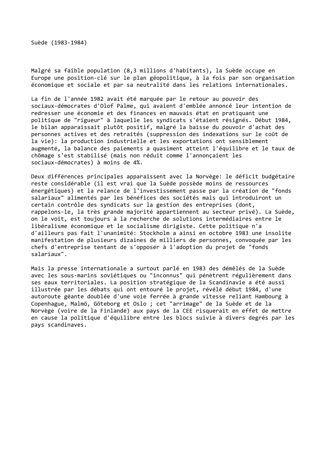 Prévisualisation du document Suède (1983-1984)