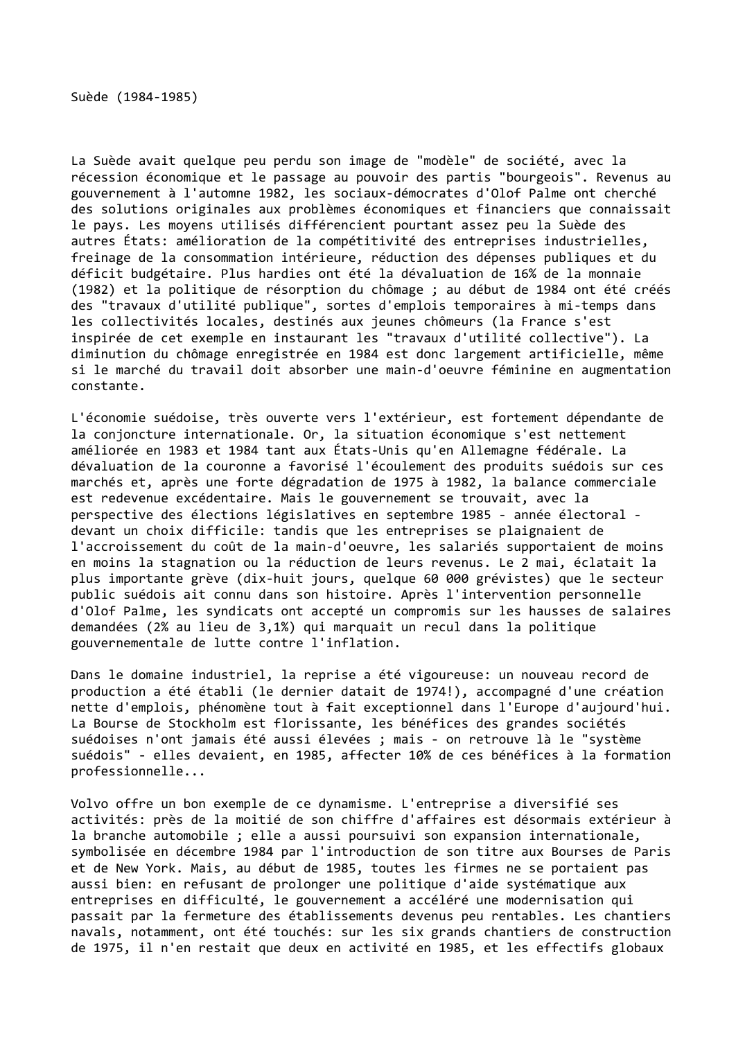 Prévisualisation du document Suède (1984-1985)