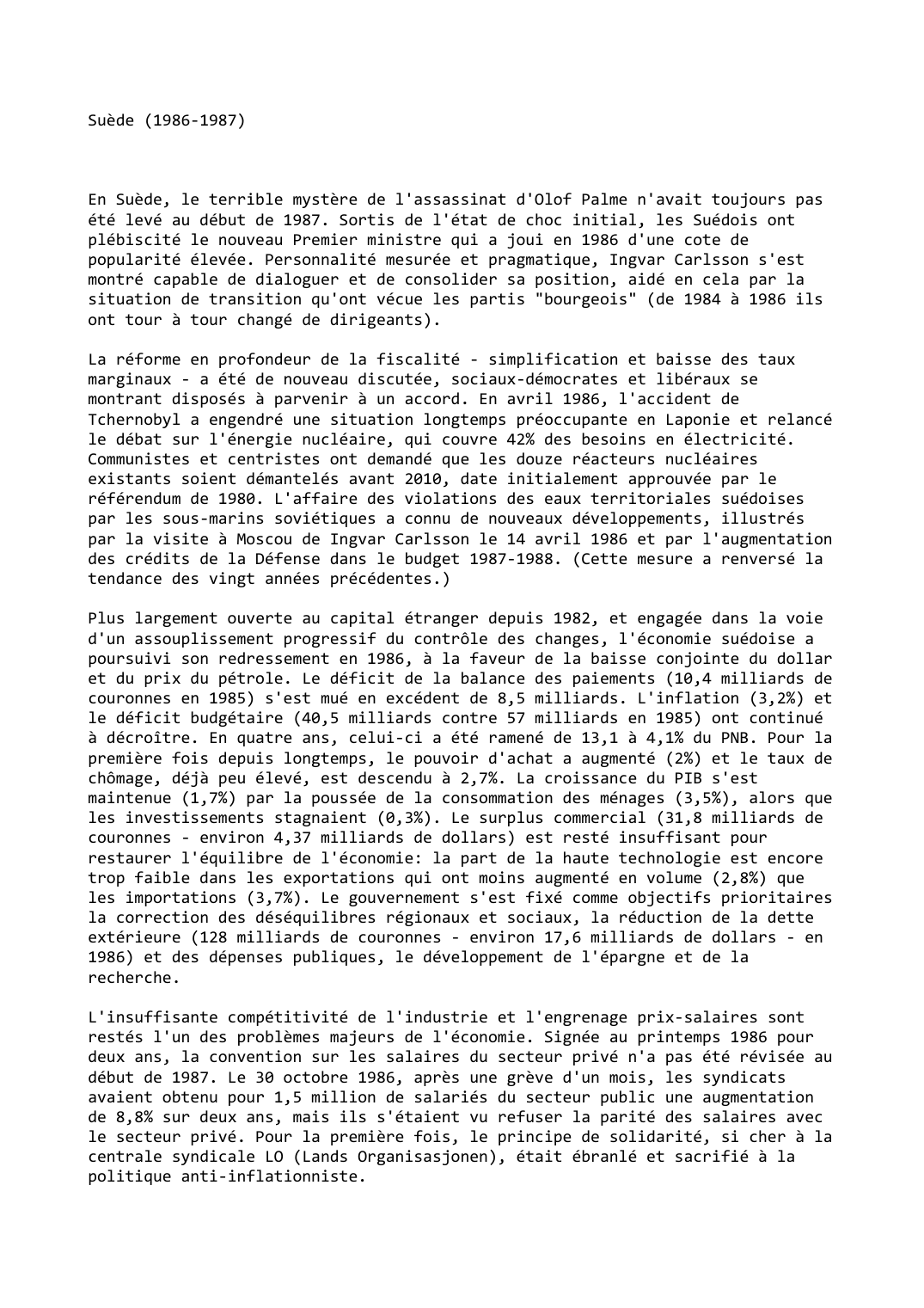 Prévisualisation du document Suède (1986-1987)