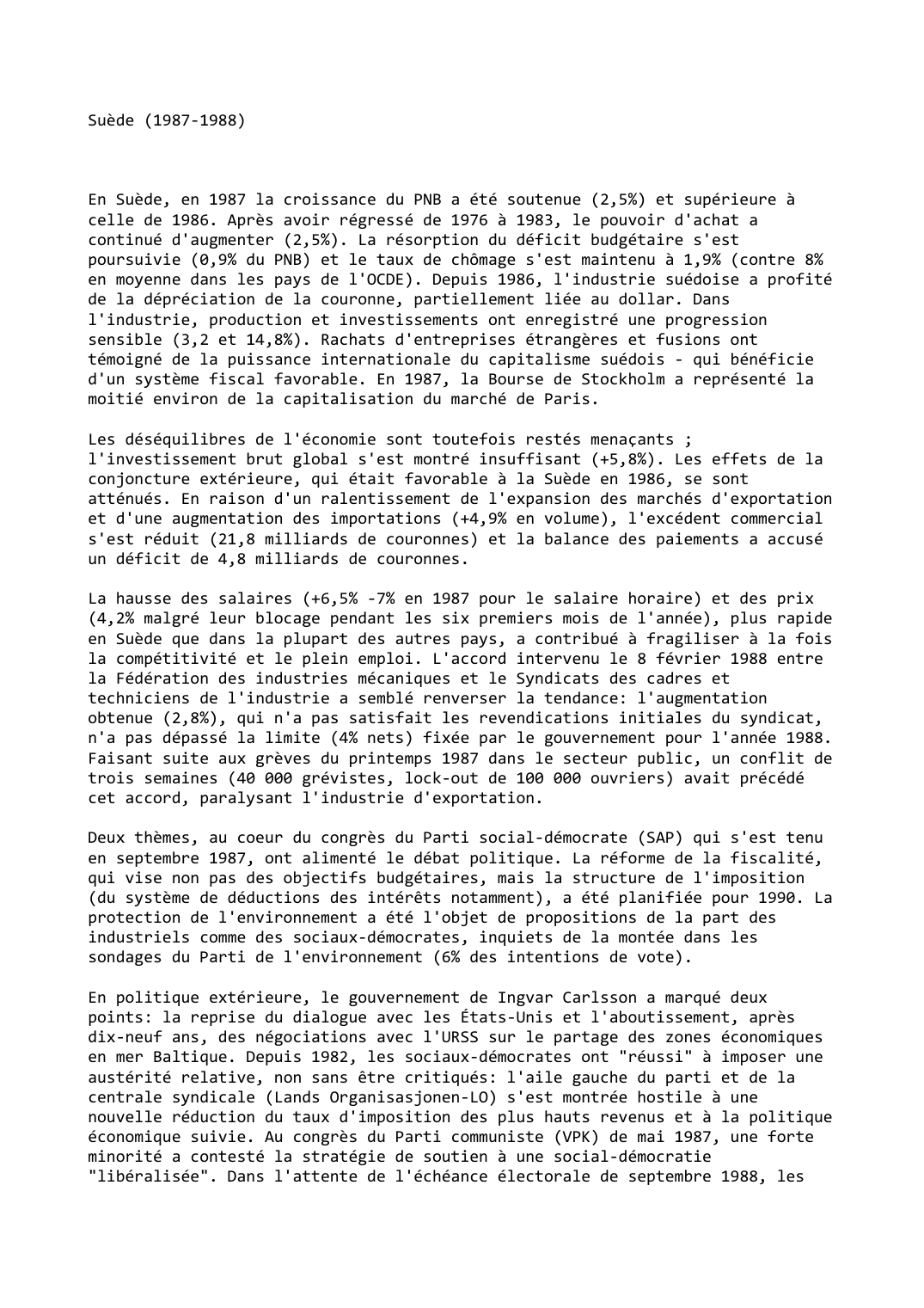 Prévisualisation du document Suède (1987-1988)