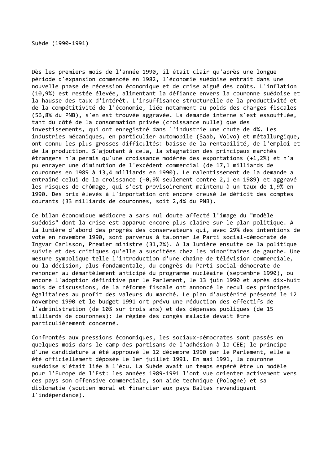 Prévisualisation du document Suède (1990-1991)
