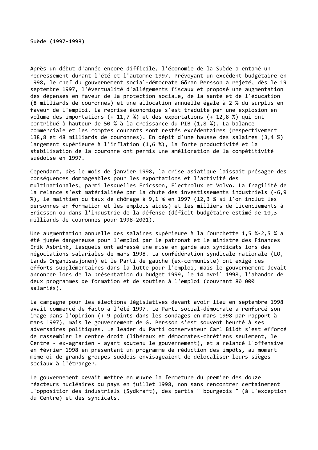 Prévisualisation du document Suède (1997-1998)