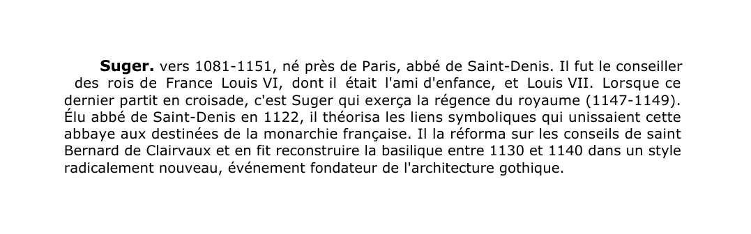 Prévisualisation du document Suger.