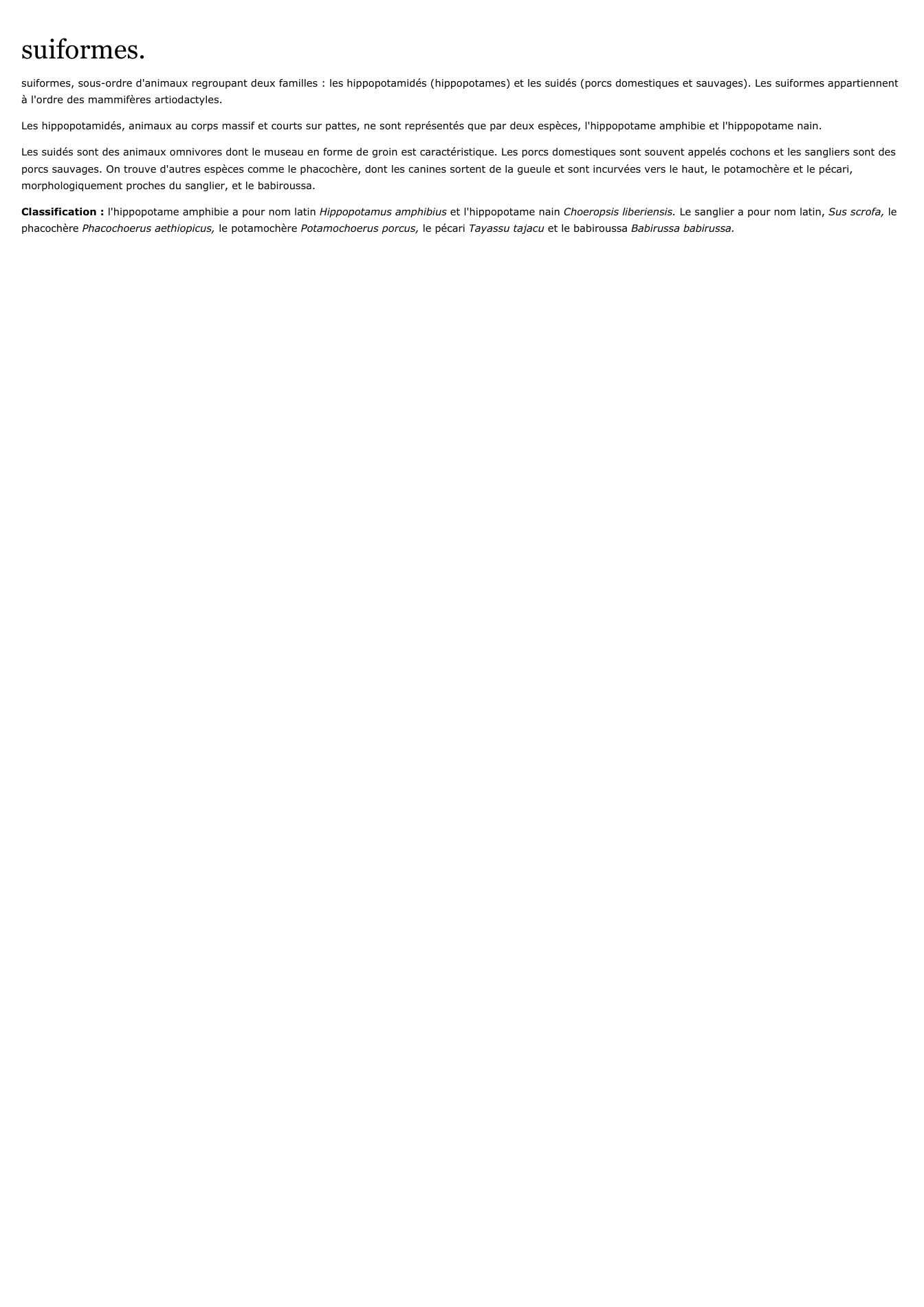 Prévisualisation du document suiformes.
