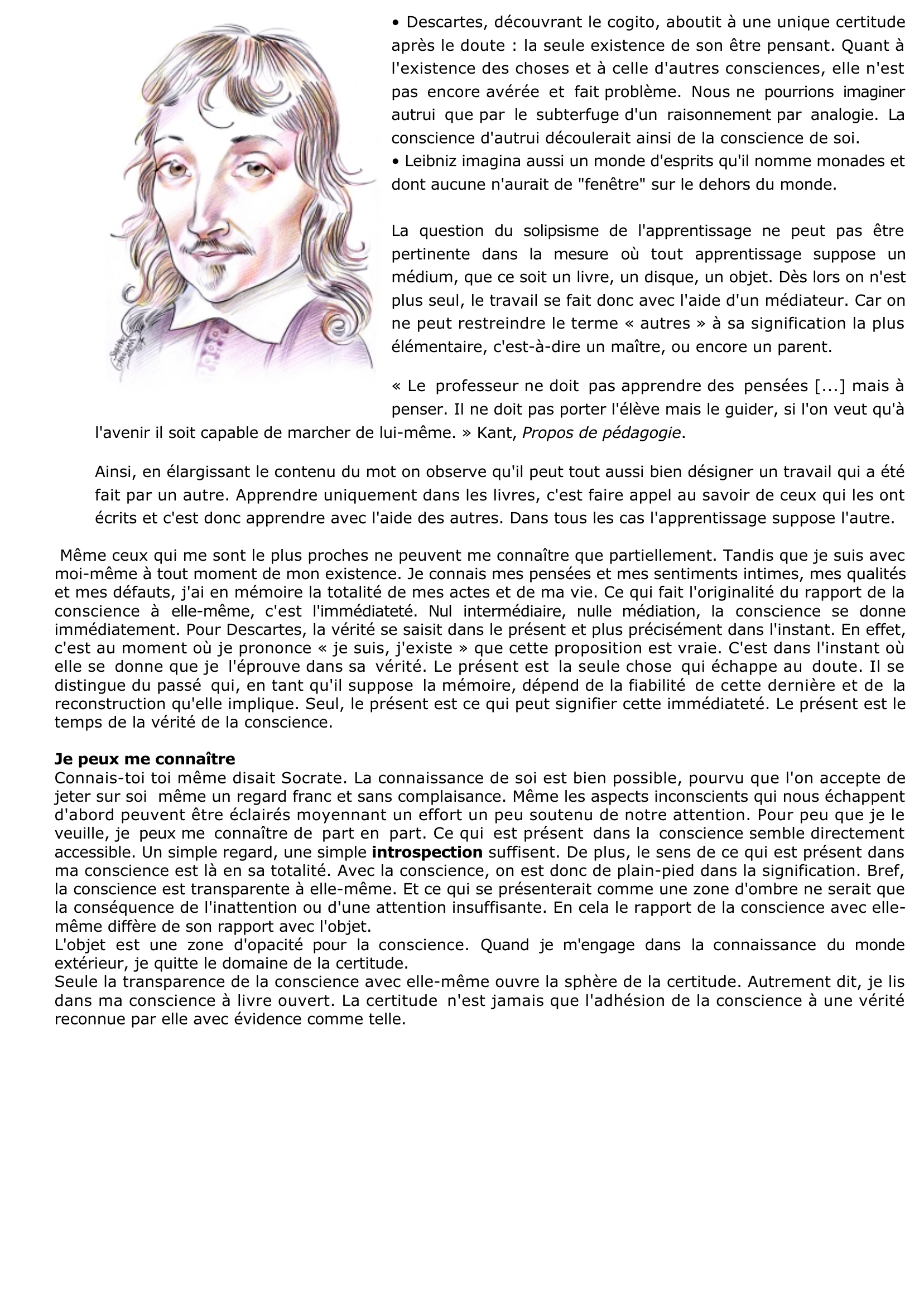 Prévisualisation du document Suis-je le mieux placé pour savoir ce que je suis ?