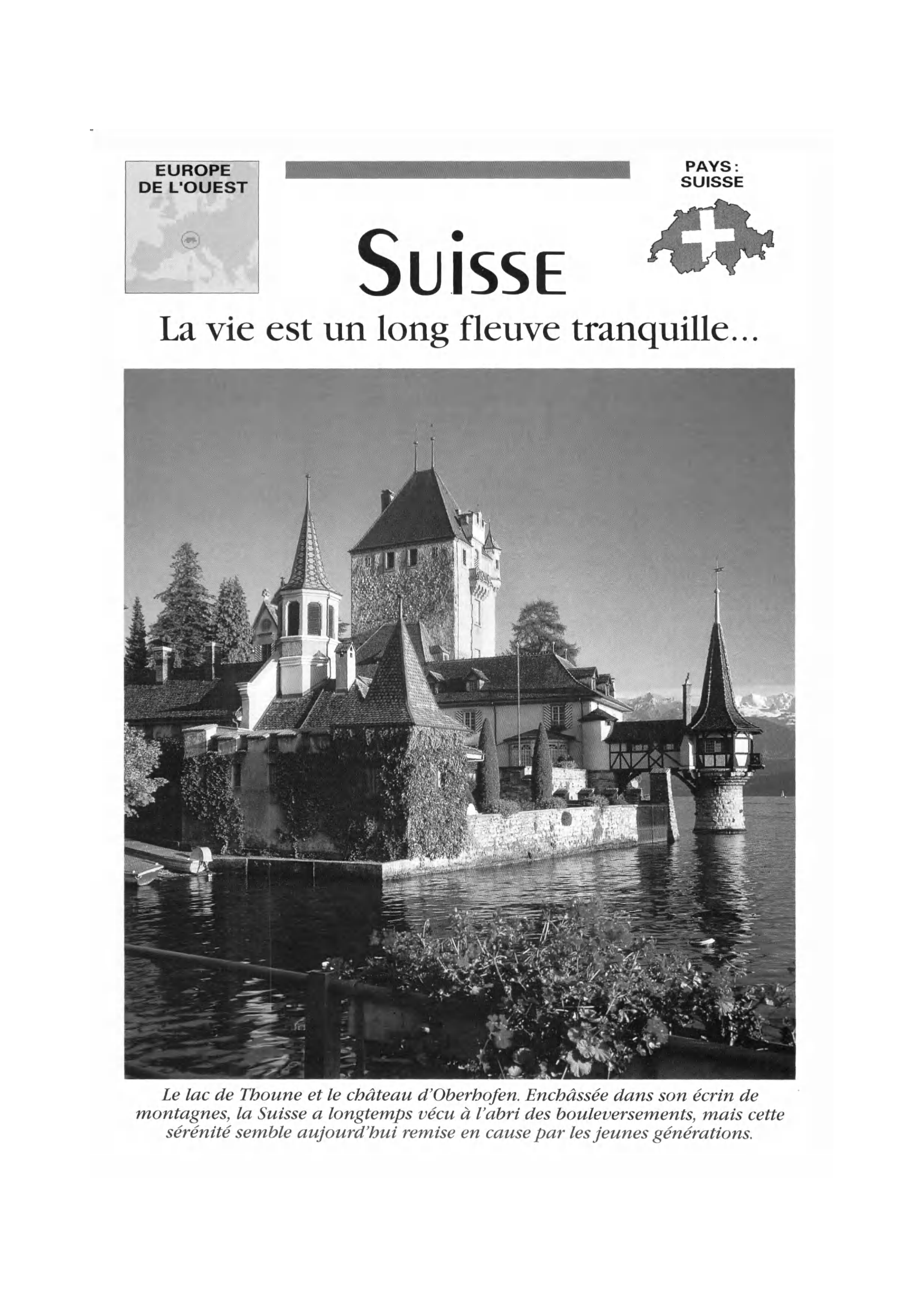 Prévisualisation du document SUISSE EN 1996 (Géographie politique)