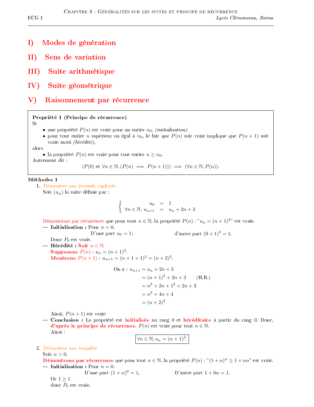 Prévisualisation du document suite et recurrence
