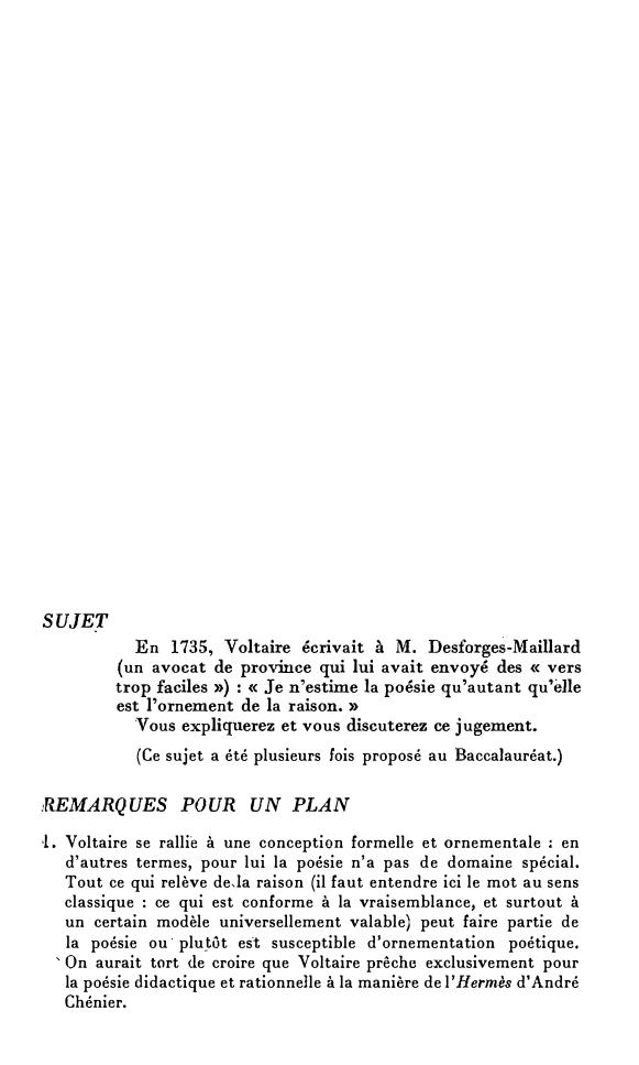 Prévisualisation du document SUJE_T
En 1735, Voltaire écrivait à M. Desforges-Maillard
(un avocat de province qui lui avait envoyé des « vers
trop...