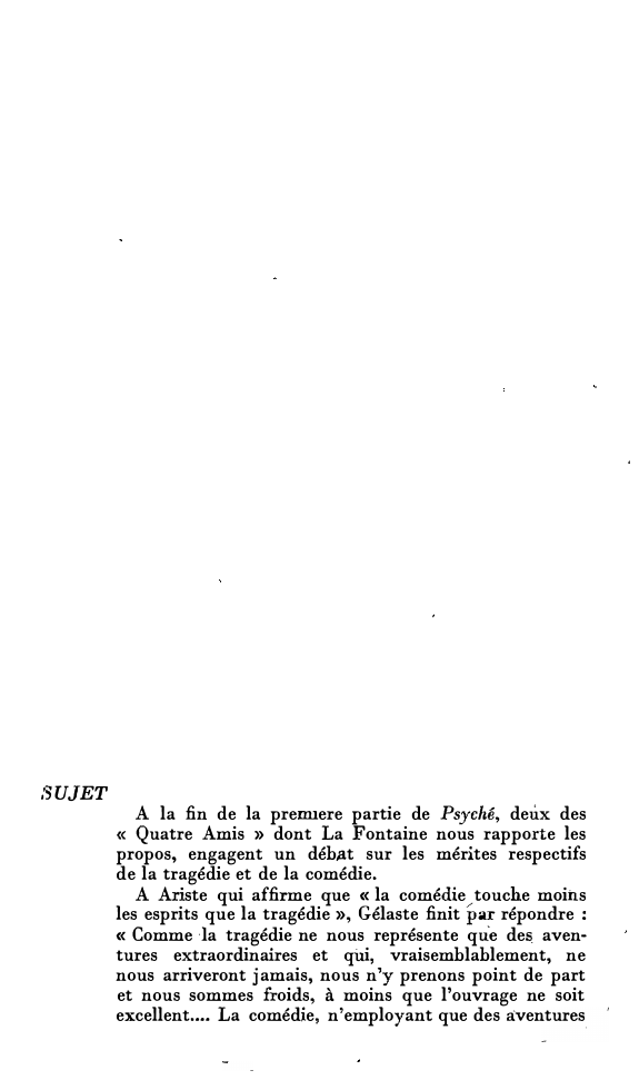 Prévisualisation du document SUJET

A la fin de la prennere partie de Psyché, deux des
« Quatre Amis » dont La Fontaine nous...