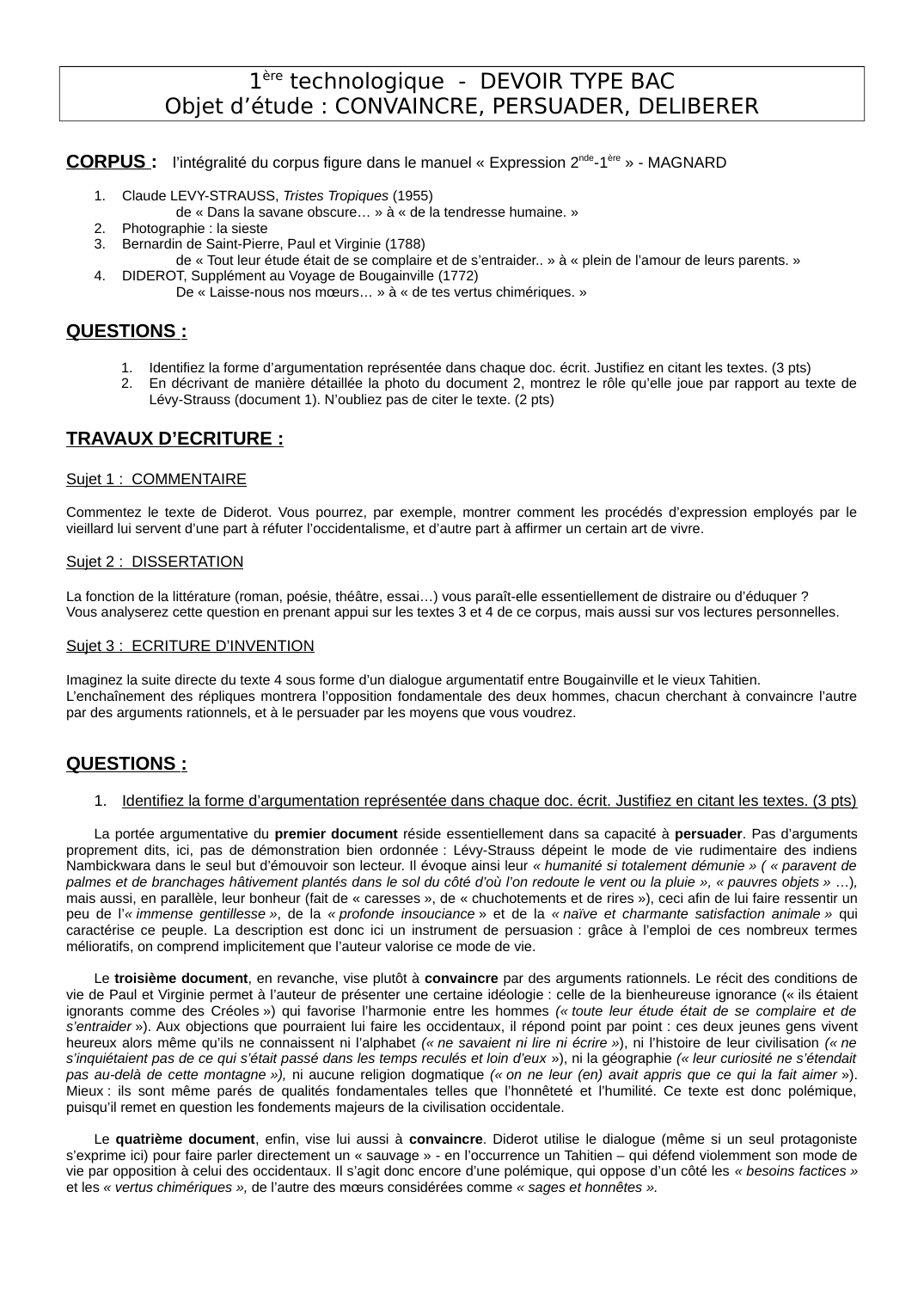 Prévisualisation du document sujet bac - Spécialité Humanités