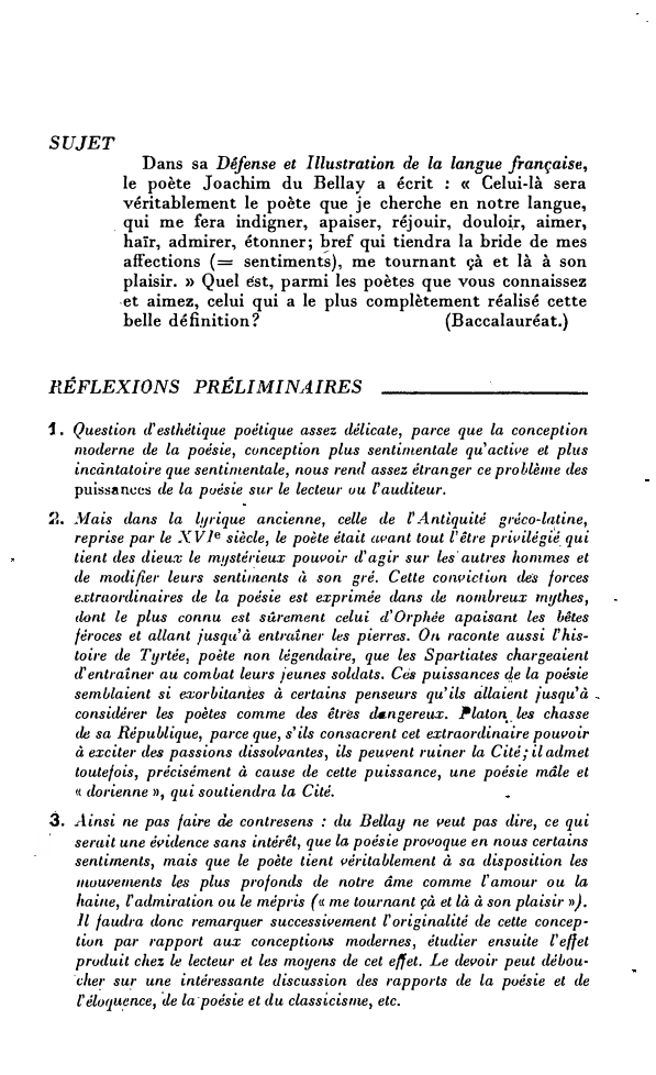 Prévisualisation du document SUJET

Dans sa Défense et Illustration de la langue française,
le poète Joachim du Bellay a écrit : « Celui-là...