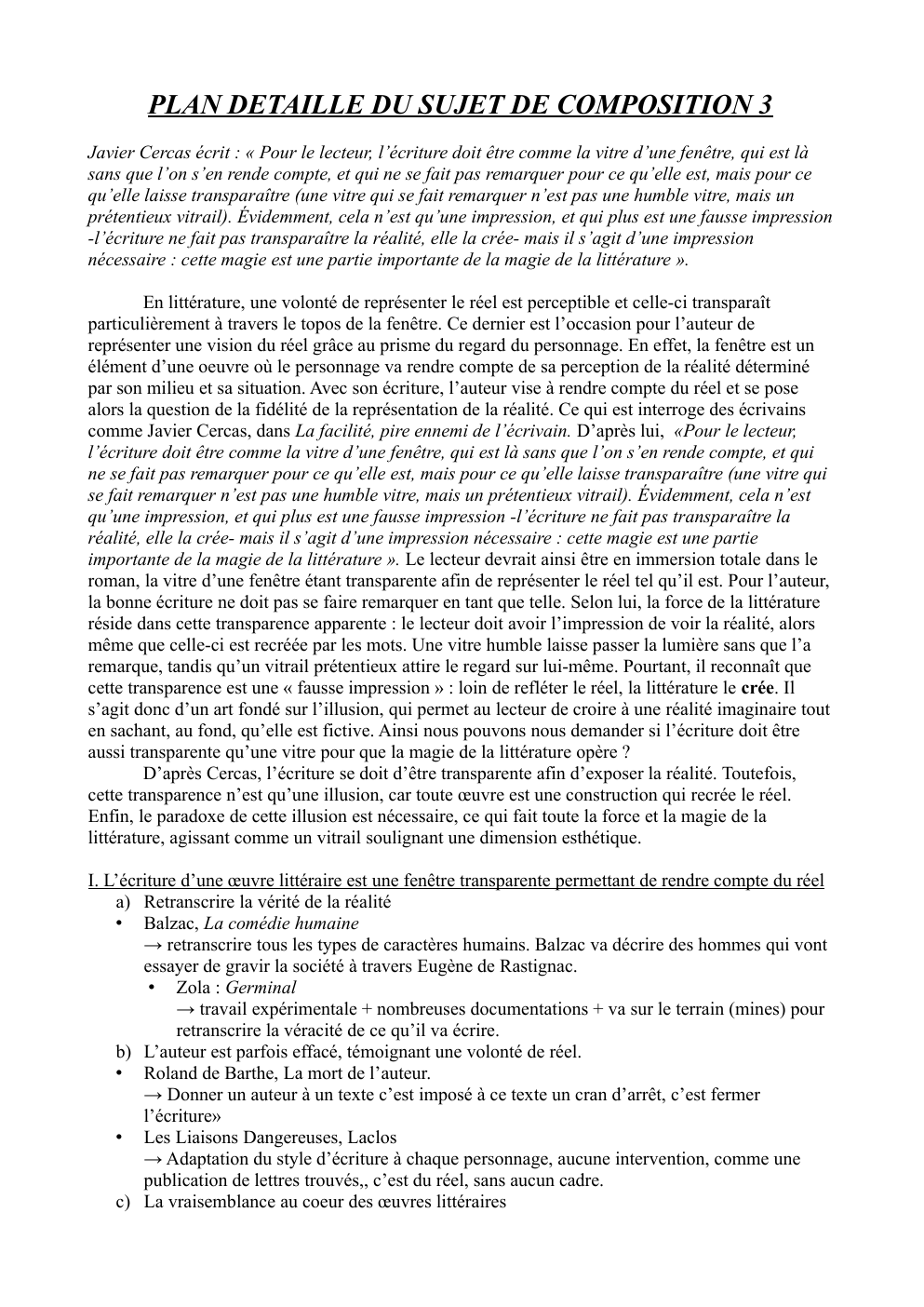 Prévisualisation du document Sujet de composition française sur Javier Cercas