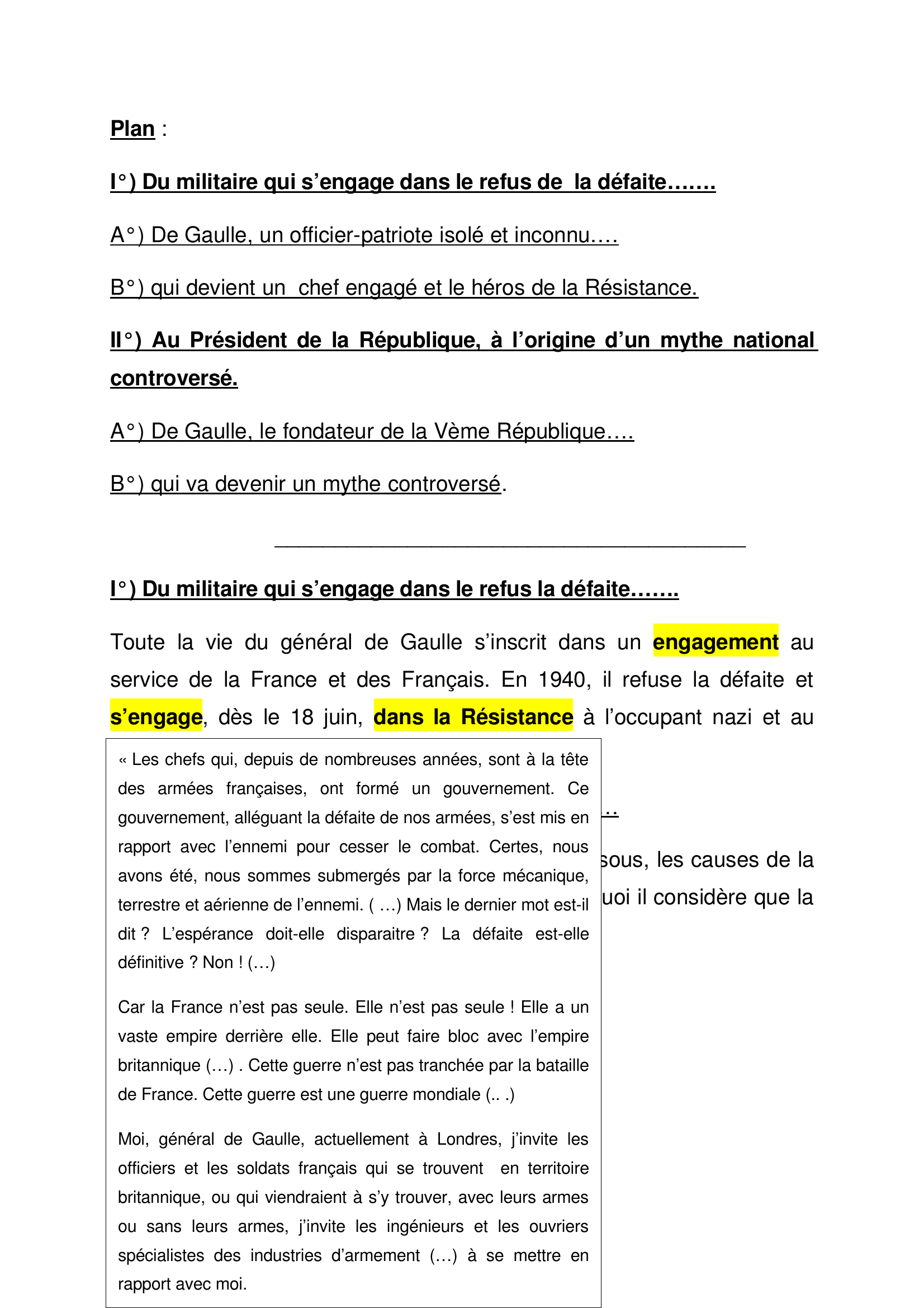 Prévisualisation du document Sujet d'etude sur Charles de Gaulle