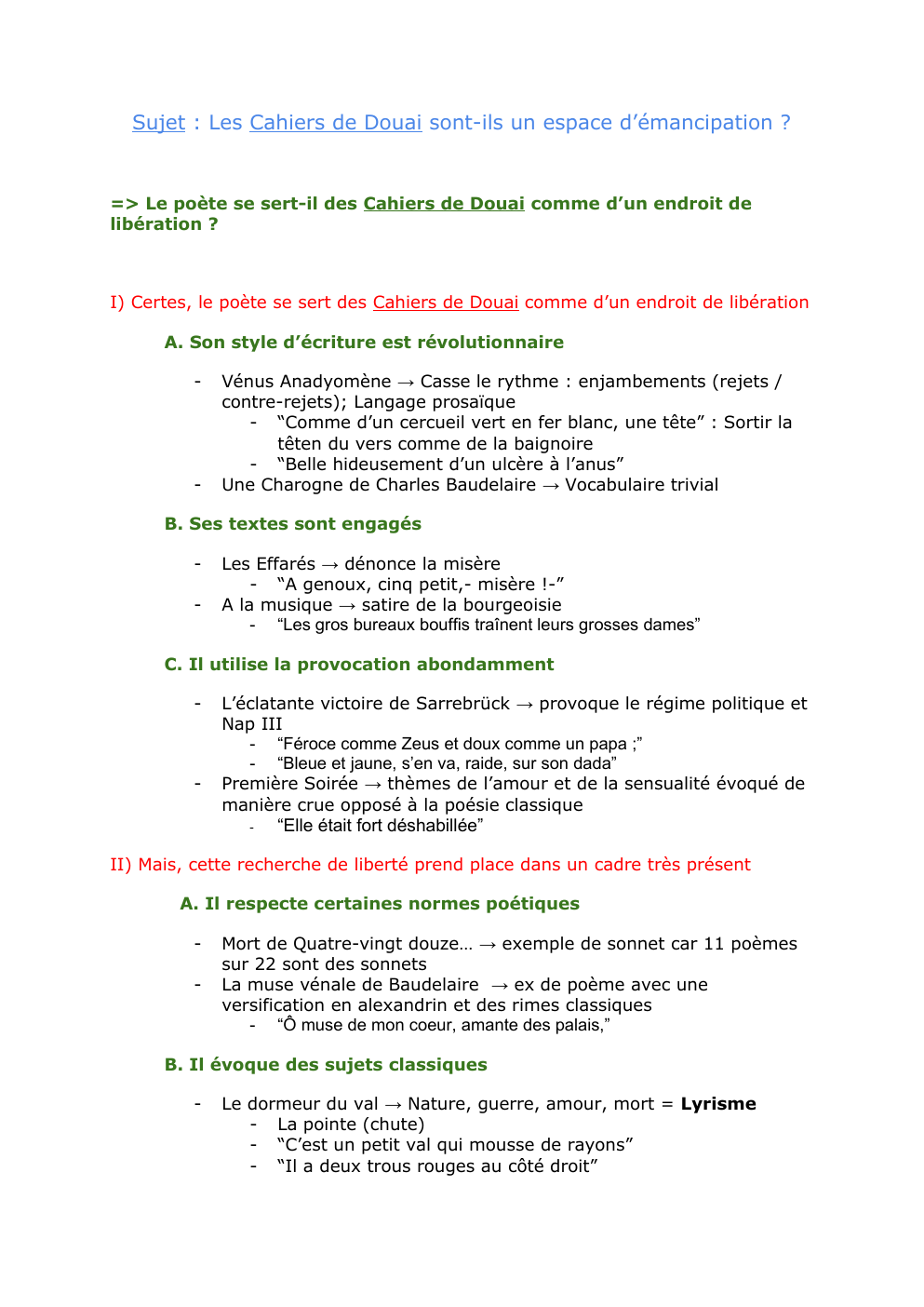 Prévisualisation du document Sujet : Les Cahiers de Douai sont-ils un espace d’émancipation ?