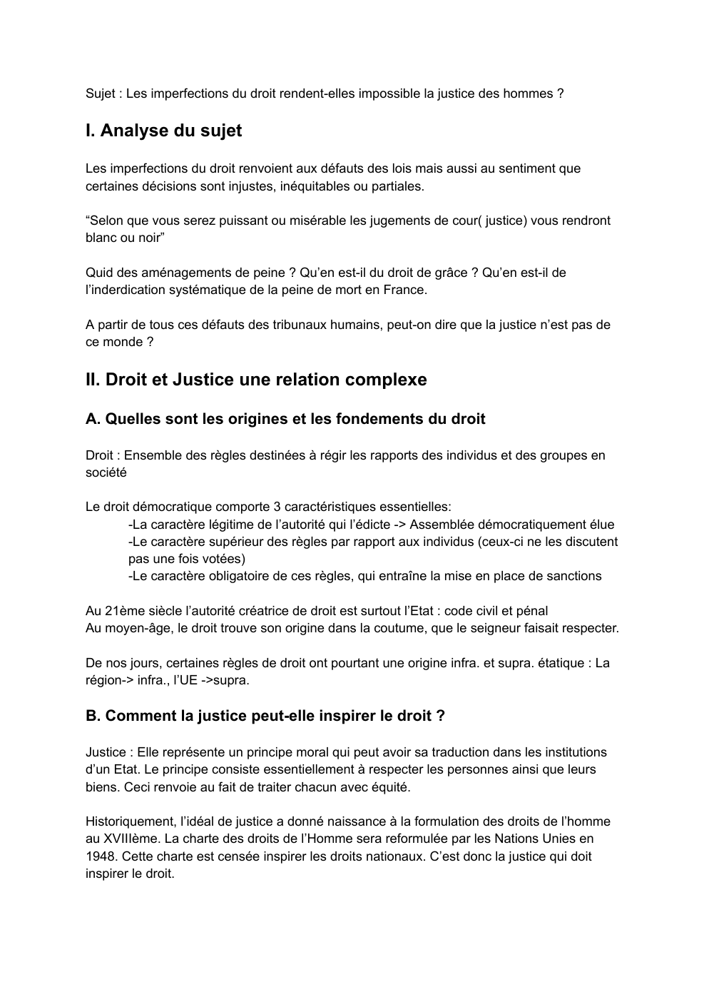 Prévisualisation du document Sujet : Les imperfections du droit rendent-elles impossible la justice des hommes ?