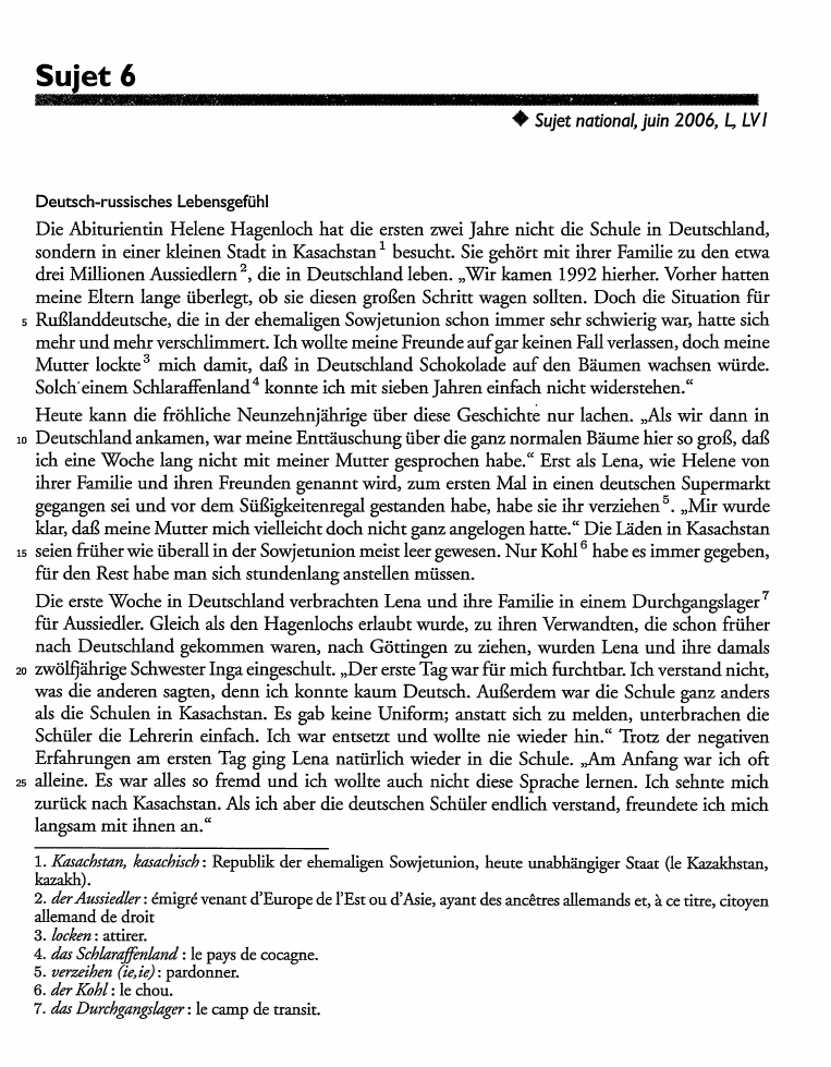 Prévisualisation du document Sujet national, juin 2006, L, LV1: Rosa Amu, Zeitung in der Schule mit der Frankfurter Allgemeinen, 2. November 2004.
