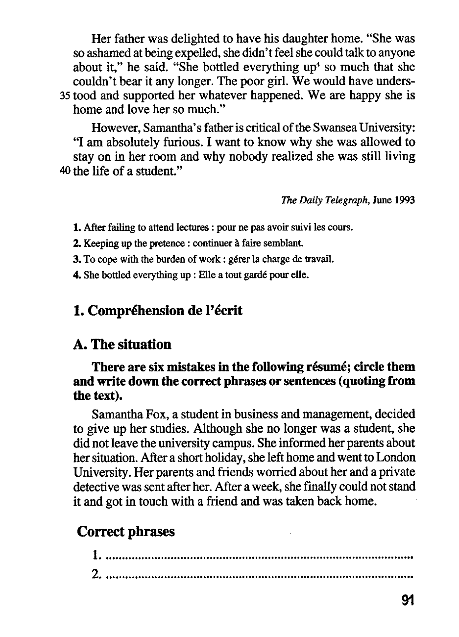Prévisualisation du document SUJET NATIONAL, SESSION DE JUIN 1995 LANGUE VIVANTE I