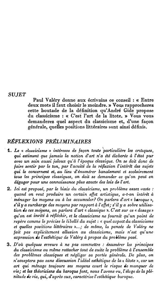 Prévisualisation du document SUJET

Paul Valérv donne aux écrivains ce conseil : « Entre
deux mots il faut choisir le moindre. » Vous...