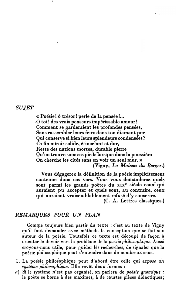 Prévisualisation du document SUJ.ET

« Poésie! ô trésor! perle de la pensée!...
. 0 tôi! des. vrais penseurs impérissable amour!
Comment se garderaient...