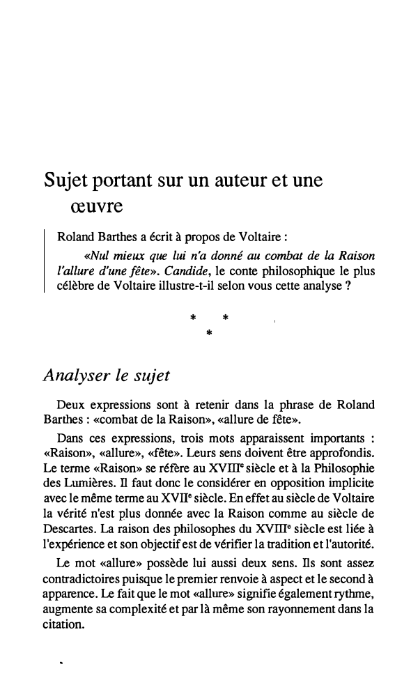 Prévisualisation du document Sujet portant sur un auteur et une
œuvre...