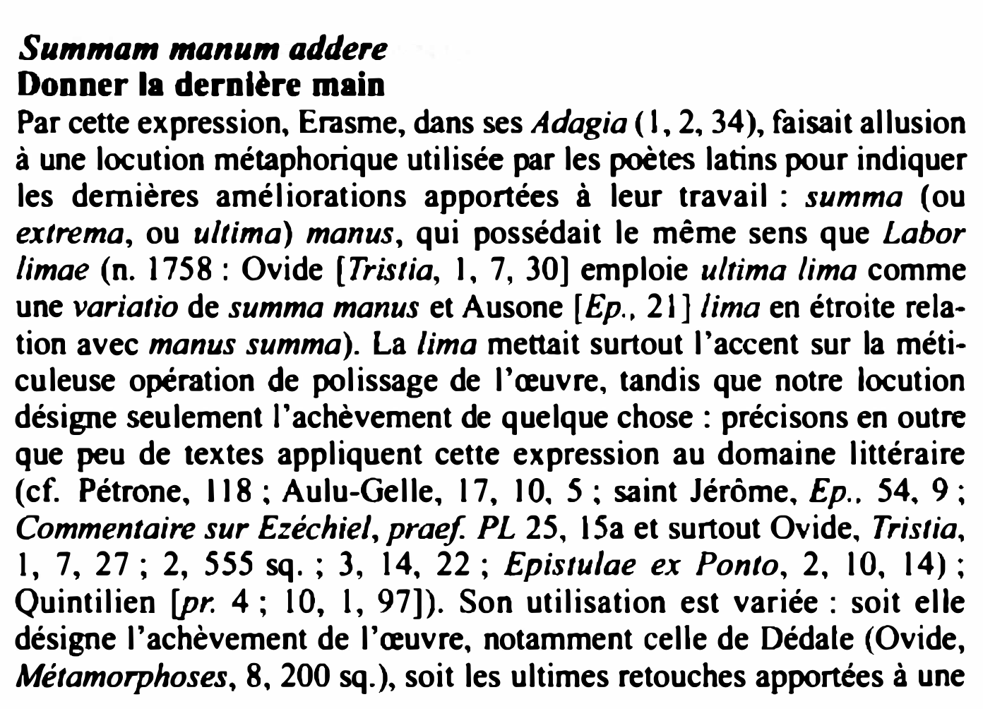 Prévisualisation du document Summam manum addere