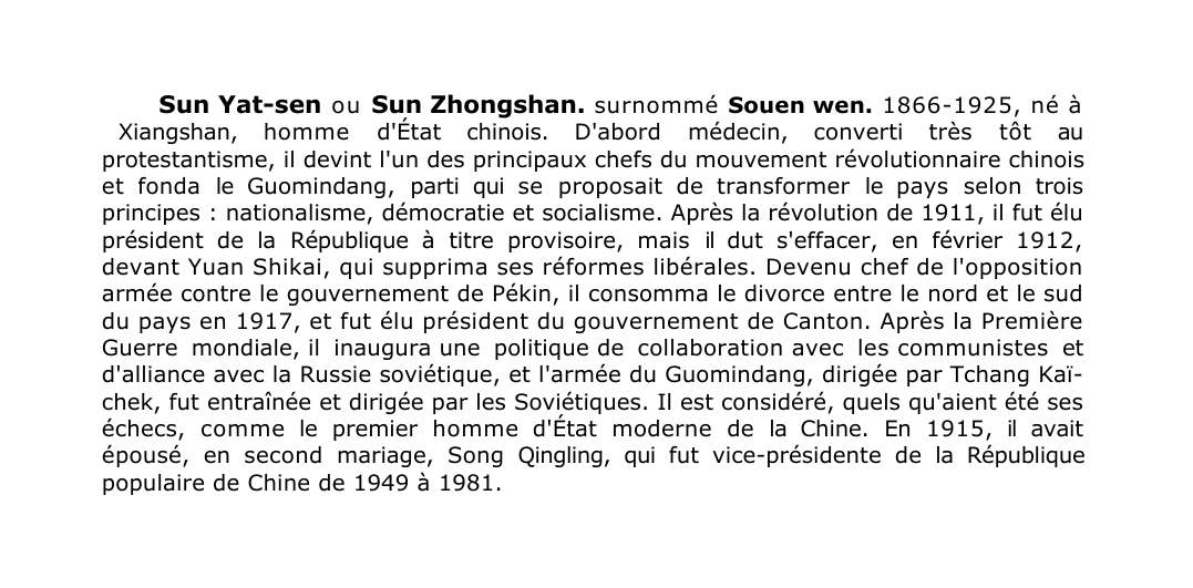 Prévisualisation du document Sun Yat-sen o u Sun Zhongshan.
