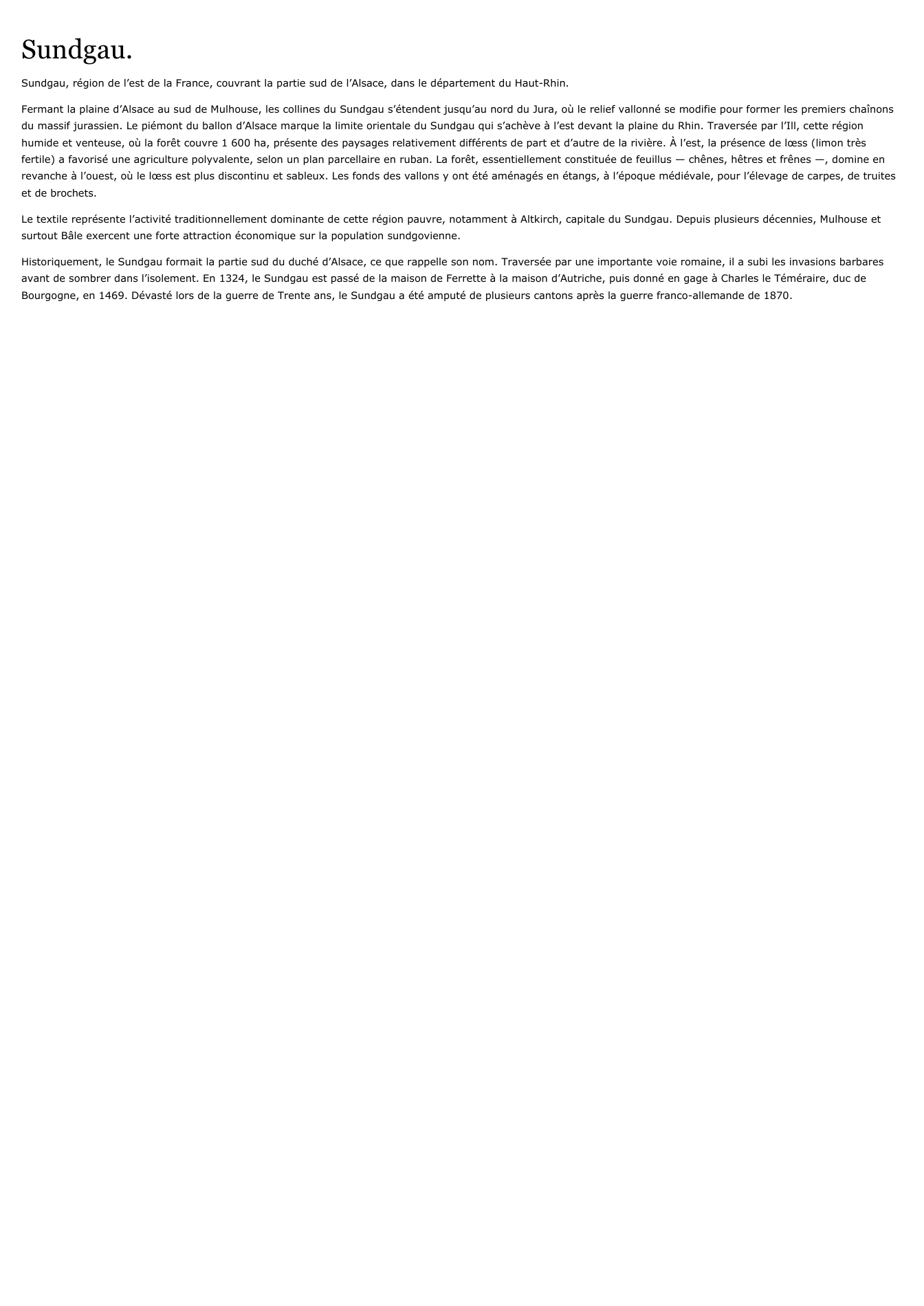 Prévisualisation du document Sundgau.
