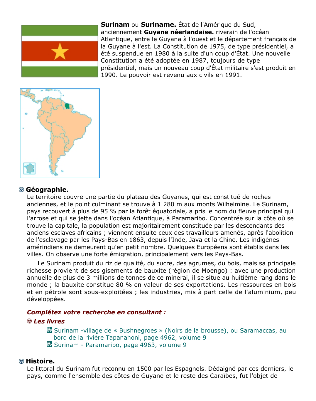 Prévisualisation du document Surinam ou Suriname.