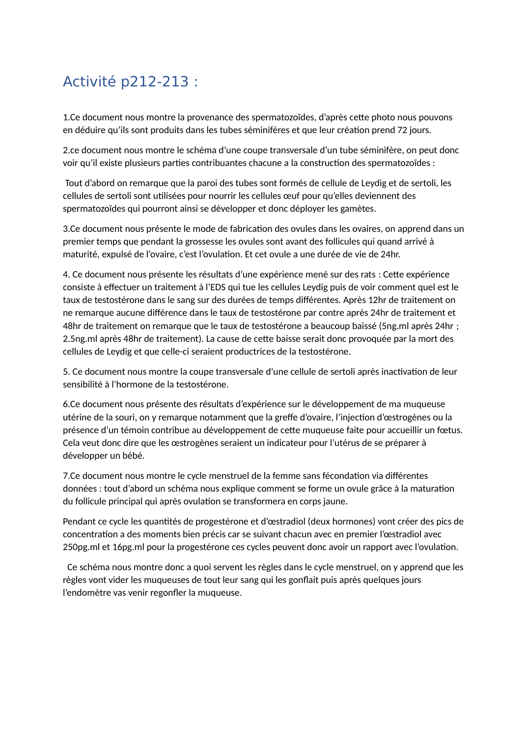 Prévisualisation du document SVT 2ND Activité page 212 Le Livre Scolaire