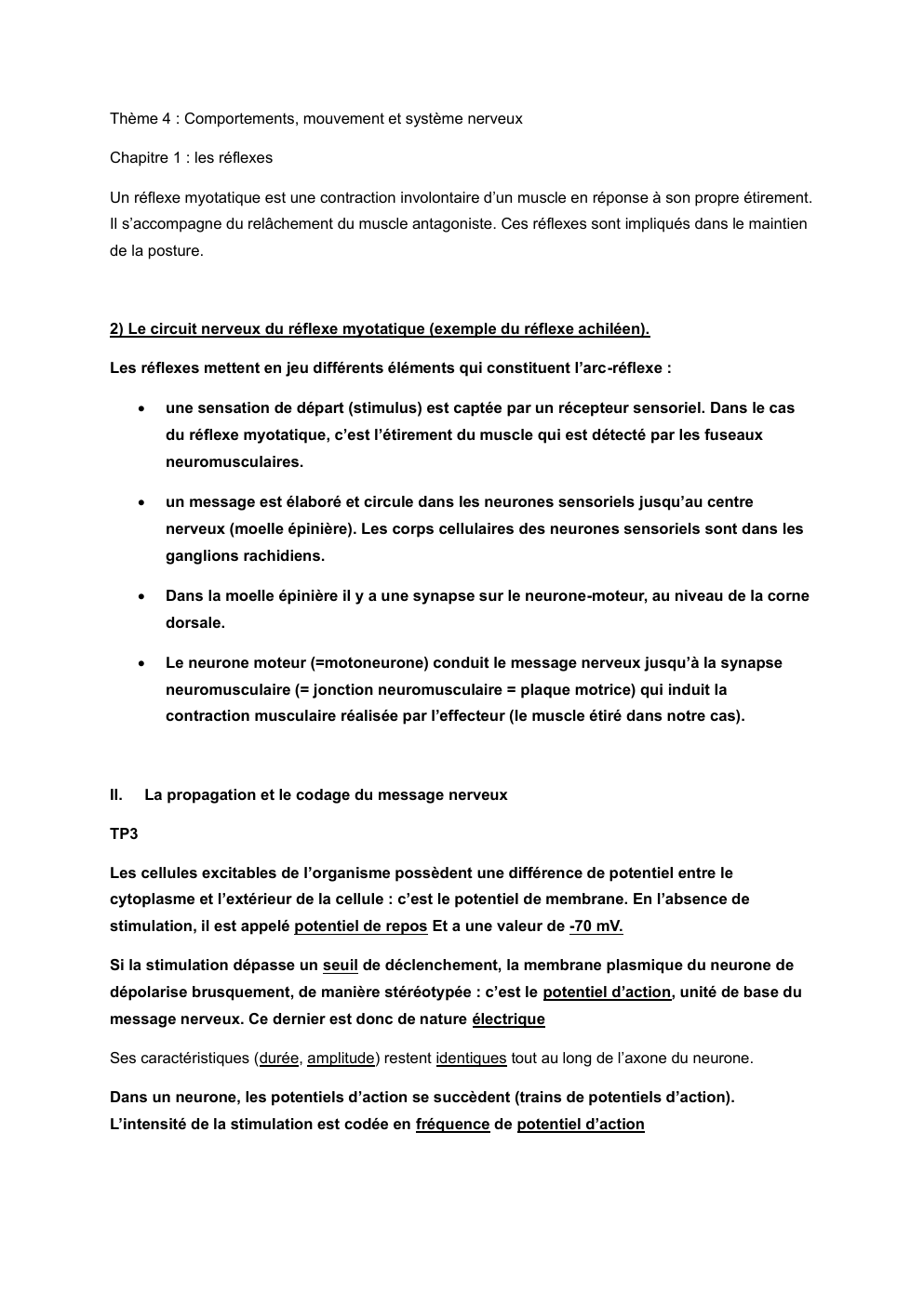 Prévisualisation du document SVT : Comportements, mouvement et système nerveux