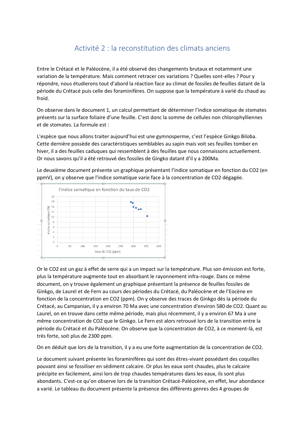 Prévisualisation du document svt - la reconstitution des climats anciens